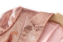 Set da due pezzi con paillettes Larissa color champagne 