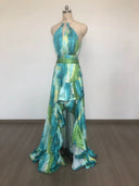Ocean Mist Watercolor Gown