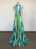 Ocean Mist Watercolor Gown