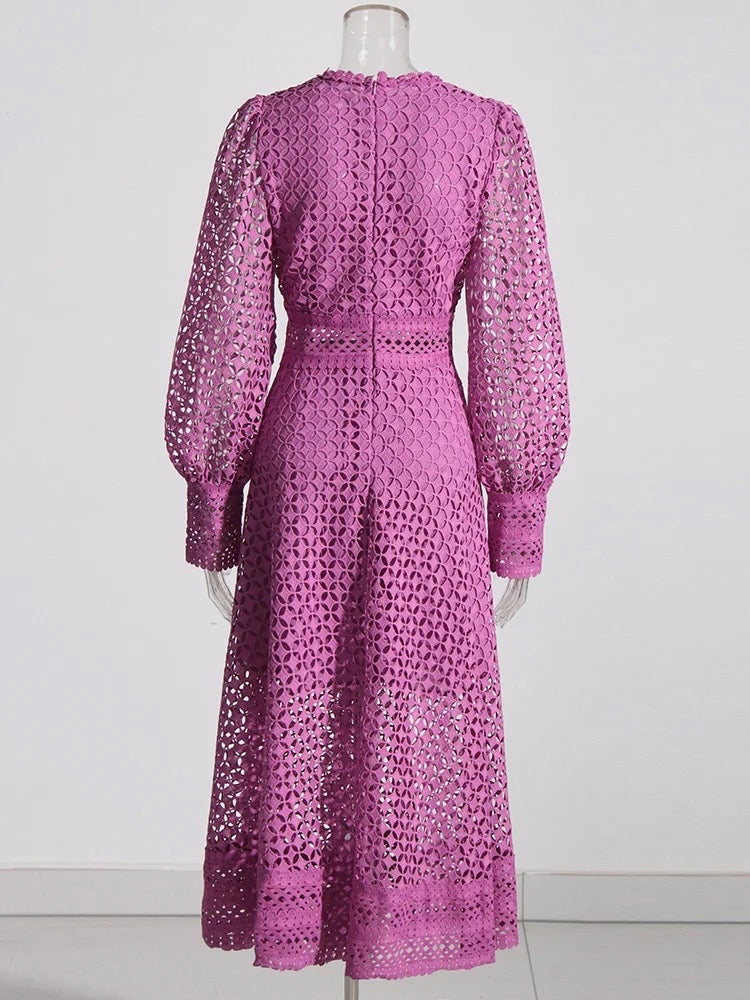 Abito in pizzo patchwork Kloé 