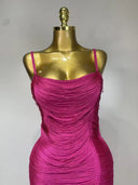 Ruched Fringe Bandage Dress