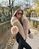 Rene Fox Fur Genuine Leather Jacket