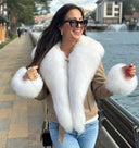 Tara Fox Fur Genuine Leather Jacket