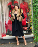 CAPPOTTO IN CASHMERE CON PELLICCIA DI RACONE