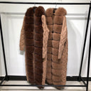 Fox Fur Cashmere/Knit Cardigan in brown