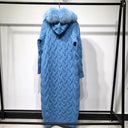 Fox Fur Cashmere/Knit Cardigan in blue