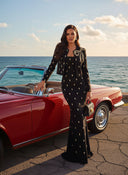 Embellished Maxi Dress with Cropped Jacket