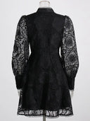 Vestido Fiorella de encaje patchwork 