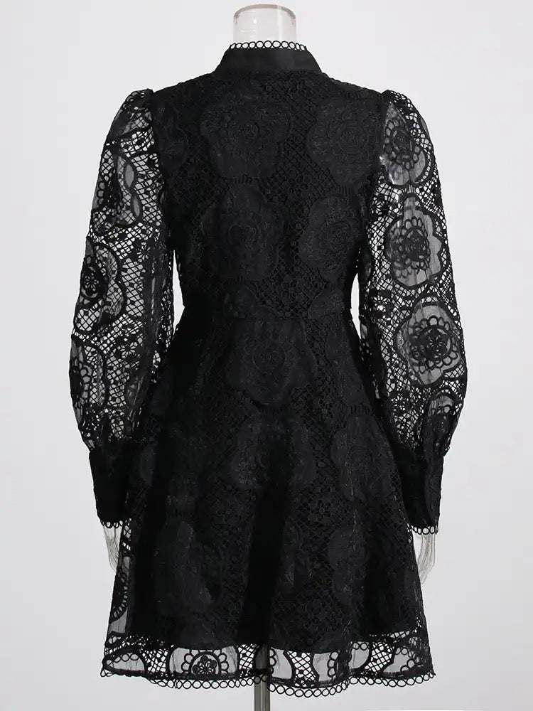 Abito in pizzo patchwork Fiorella 