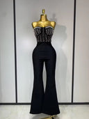 Pearls Bandage Jumpsuit