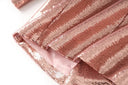 Set da due pezzi con paillettes Larissa color champagne 