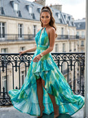 Ocean Mist Watercolor Gown