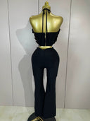 3D Rose Bandage Two-Piece Set
