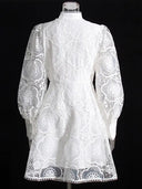 Vestido Fiorella de encaje patchwork 
