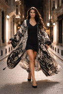 Reem Abstract Silk Abaya