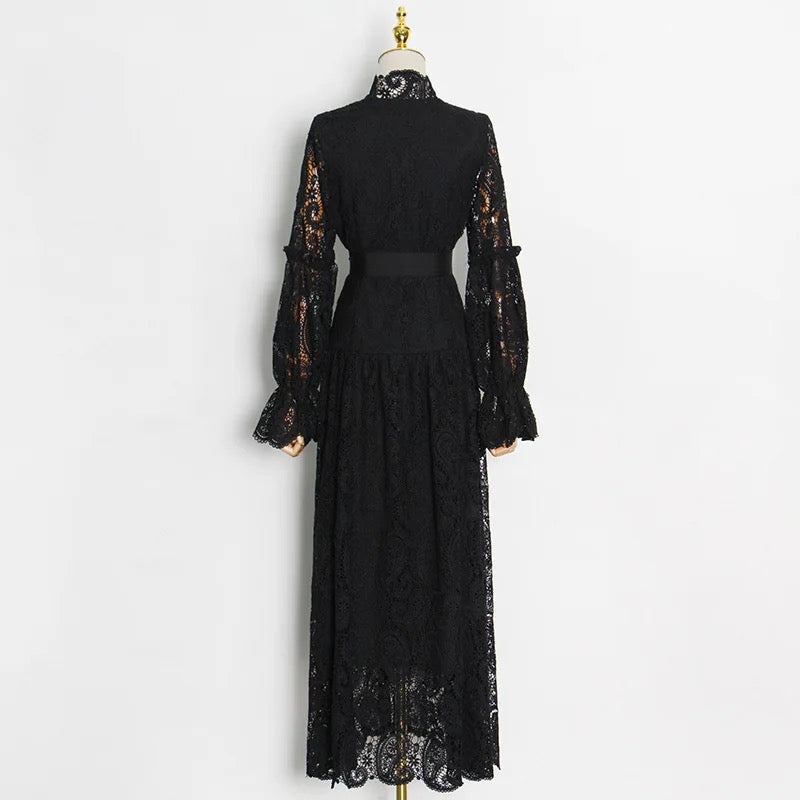 Abito in pizzo patchwork Hanna 