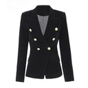 BLAZER DOPPIOPETTO IN VELLUTO NERO 