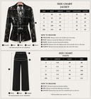 Black Sequin Lace Blazer & Wide-Leg Trouser Set