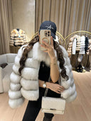 Tamara Fox Fur Genuine Leather Jacket