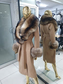 CAPPOTTO IN CASHMERE CON PELLICCIA DI RACONE