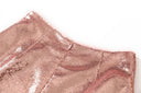 Set da due pezzi con paillettes Larissa color champagne 