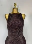 Chocolate Bronze Shimmer Bandage Dress