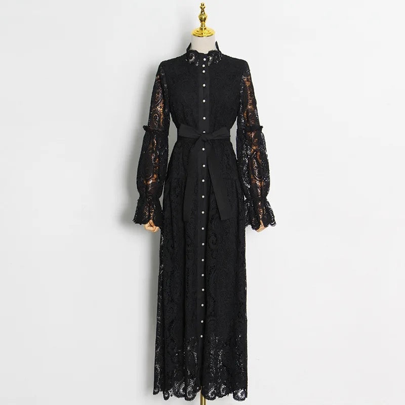 Abito in pizzo patchwork Hanna 