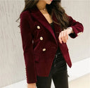 BLAZER DOPPIOPETTO IN VELLUTO NERO 