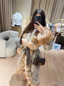 CAPPOTTO IN VERA PELLICCIA DI VOLPE E ALPACA