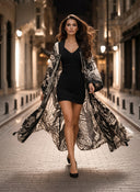 Reem Abstract Silk Abaya