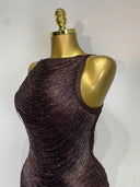 Chocolate Bronze Shimmer Bandage Dress
