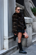 Fox Fur & Genuine Leather Jacket