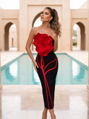 Rosé Bloom Bandage Dress