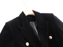 BLAZER DOPPIOPETTO IN VELLUTO NERO 
