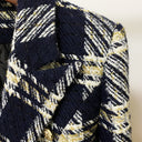 BLAZER DOPPIOPETTO IN TWEED BLU MARINO 