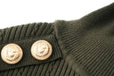 Top in lana a maniche lunghe Sia in verde militare