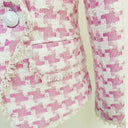 Tweed Blazer in pink and white