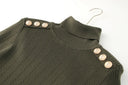 Top in lana a maniche lunghe Sia in verde militare