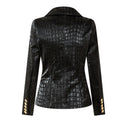BLAZER DOPPIOPETTO IN PELLE NERA