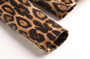 BLAZER CRUZADO DE PIEL LEOPARDO 