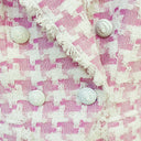 Tweed Blazer in pink and white