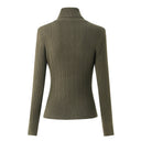 Sia Long Sleeve Wool Top in Army Green