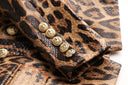 BLAZER CRUZADO DE PIEL LEOPARDO 