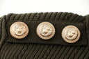 Top in lana a maniche lunghe Sia in verde militare