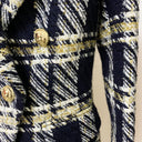 BLAZER DOPPIOPETTO IN TWEED BLU MARINO 