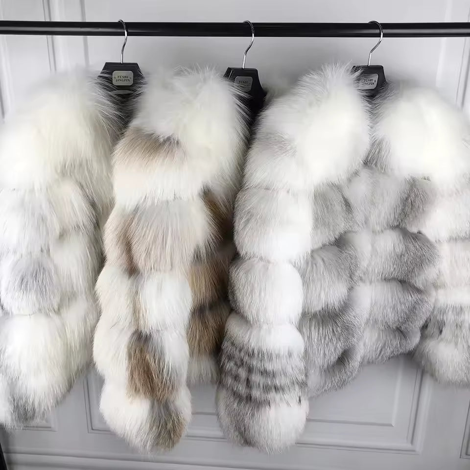 Luxury Natural Fox Fur Jacket
