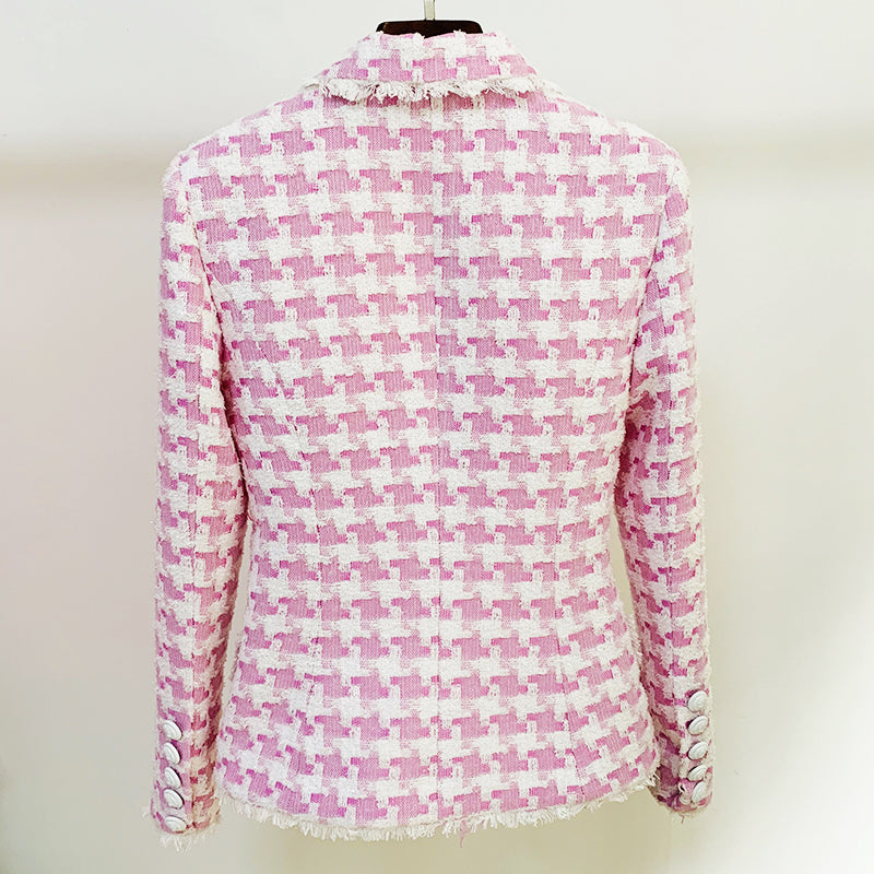 BLAZER IN TWEED ROSA/BIANCO 