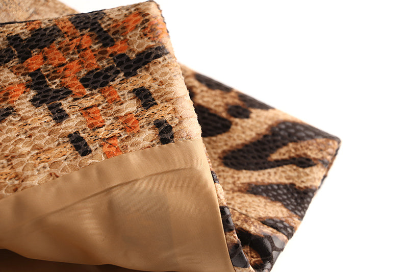 BLAZER CRUZADO DE PIEL LEOPARDO 