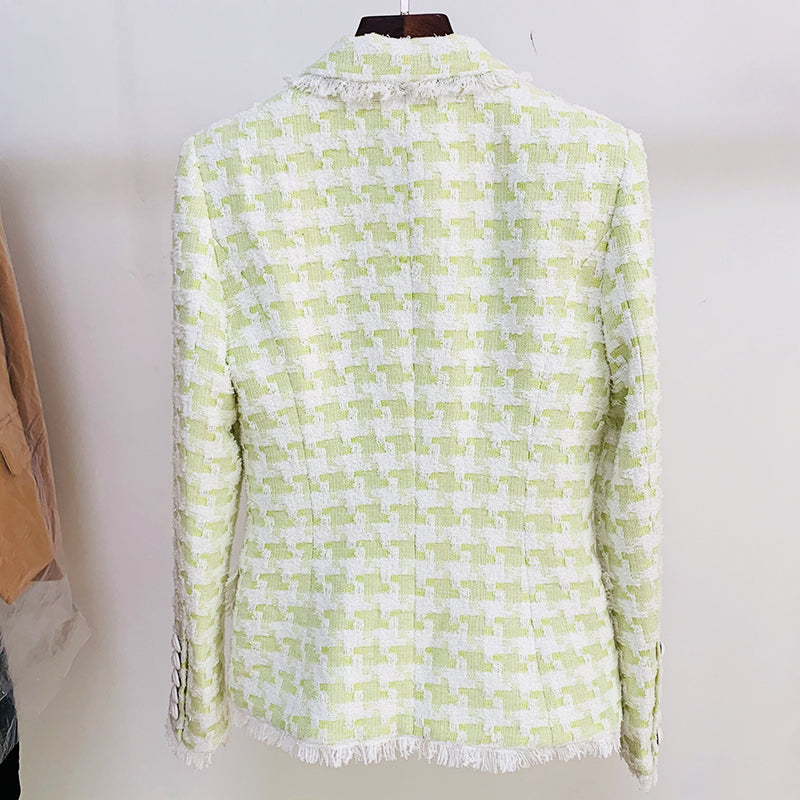 BLAZER IN TWEED VERDE/BIANCO 