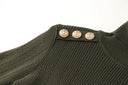Top in lana a maniche lunghe Sia in verde militare